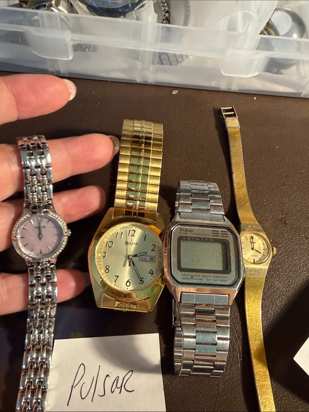 Pulsar Mixed Metal Watch Lot with Silver and Gold Tones